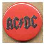 Övrigt. Pin AC/DC red logo